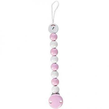 Heimess 732340, Cadena chupete, color: Rosa/Blanco