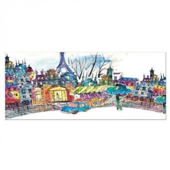Impresión sobre Lienzo París Multicolor 100x3x70 cm - Poliéster y Madera EPIKASA
