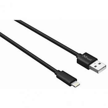 Cable USB a Lightning Trust Urban 22166 Certificado por Apple de 1m en Color Negro