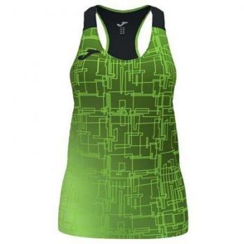 Joma Elite VIII Women's Fluorescent Green and Black Tank Top