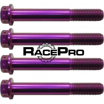 4x RacePro - Perpura Perno De Caliper Titanio Perforado De La Raza - Honda CBR600RR 2009