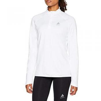 Odlo Midlayer 1/2 Zip Carve Light - Jersey para Mujer, Mujer, 541791-10000, Blanco, XX-Large