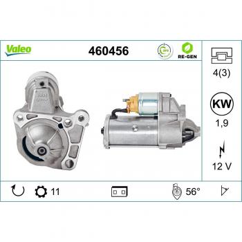 Motor de arranque VALEO 460456 para Mitsubishi, Nissan, Opel, Renault y Suzuki