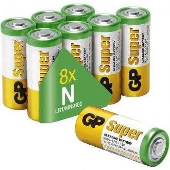 Pilas alcalinas LR1 N MN9100 E90 GP910A UM5 (Paquete de 8)
