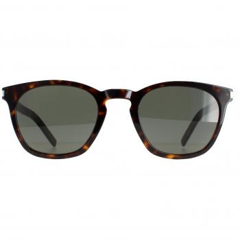 Saint Laurent SL 28 Slim Dark Havana Grey Square Sunglasses 49 mm