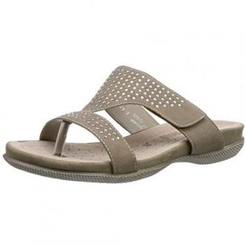 Remonte R7452 - zuecos de cuero mujer, color beige, talla 43