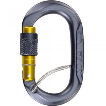 Mosquetón de seguridad Climbing Technology OVX SGL, color gris y multicolor (antracita/mostaza), talla única, para adultos unisex