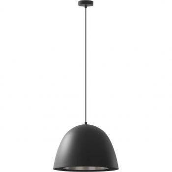 Lámpara colgante Delarion de aluminio en negro y plata, regulable para salón y comedor