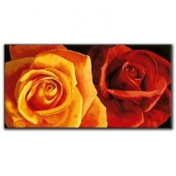 Panel Decorativo de Flores RE-Armonía y Dulzura, Listo para Colgar, 100x50 cm, Multicolor