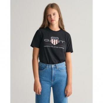 GANT Camiseta Niño - ARCHIVE SHIELD, diseño clásico con escudo en negro para niños