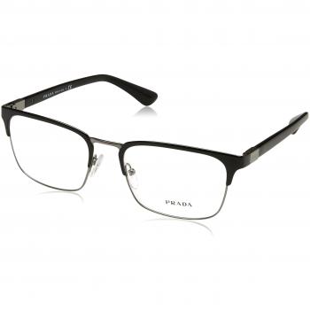Prada 0PR 54TV Monturas de Gafas, Black/Gunmetal, 55 para Hombre