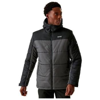 Regatta Men's Water-repellent Nevado VII Insulated Padded Jacket Black Dark Grey, Size: XXL