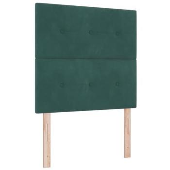 Cabecero LED con tiras de luz verde 80 cm terciopelo