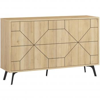 Aparador Buffet Menzzo 4 puertas decoradas L123 cm - Dune