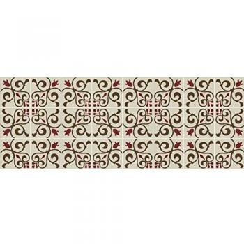 Laroom Alfombra Vinílica de Cocina Diseño Toscana, Vinilo Antiliscante, Beige, 50x133 cm