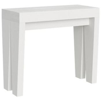 Consola extensible blanca 90x40/196 cm para 8 personas Spimbo Small Fresno