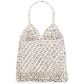 Bolso de mano Viliana Firenze Artegiani - Elegante diseño italiano en tejido de algodón y piel genuina