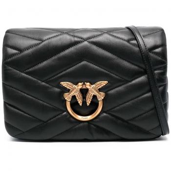 Pinko Women's Love Bag Click Puff Leather Bag in Black | 101585A1ET Color Z99Q