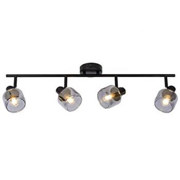 Aplique de Techo Bjorn 4 Focos Orientables E14 en Negro