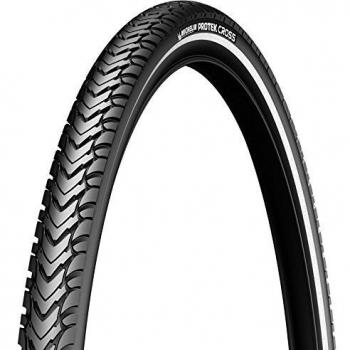 Michelin - Cubierta Protek Cross-Flanco Reflectante para bicicletas, 700x35C