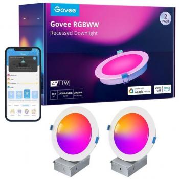Govee B601B Smart LED Recessed Lights 4 Inch (Pack of 2)