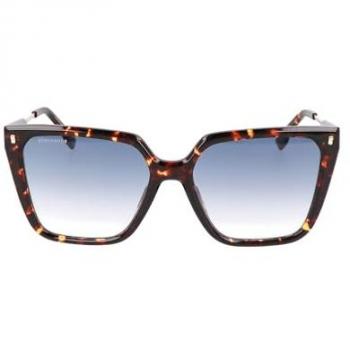 Dsquared2 Women's Modern Square Sunglasses D2 0135/S - Bold Profile, Brown, Size: 57 MM