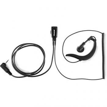 Jetfon BR-1708 E/C - Microauricular Tipo Gancho para Walkie-Talkies, Color Negro