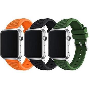 TOPsic Correa para Apple Watch Correa 38mm 40mm 42mm 44mm, Reemplazo Correa Silicona de Sport Banda para iWatch Correa Series 5 4 3 2 1
