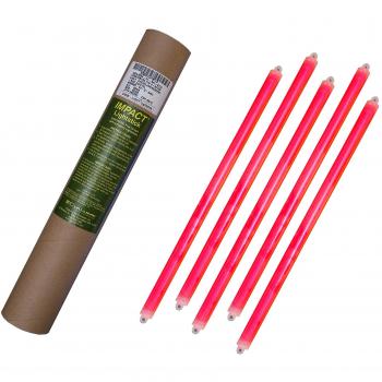 Cyalume - Paquete de 20 tubos luminosos SnapLight Impact, 40 cm, 15 pulgadas, 2 Anillas, 12 horas, no-embalados individualmente, color rojo