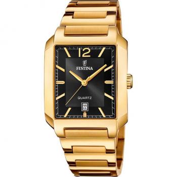 Reloj Festina F20678/4 On The Square de acero dorado