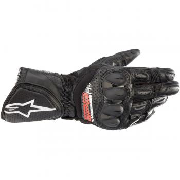 Alpinestars SP-8 V3 Air Summer Motorcycle Gloves - Black, Goat Leather, CE Certified with Knuckle Protection