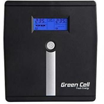 Green Cell UPS08 Power Proof - 1000VA 700W Line-Interactive Pure Sine Wave with LCD Display