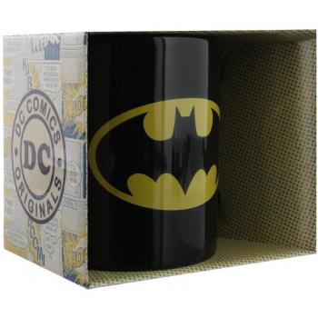 Taza de Cerámica DC Originals con Logo de Batman, Color Negro, 11 oz
