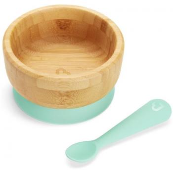Munchkin Bamboo Suction Bowl & Spoon Set for Children 6 Months+ 1 Piece