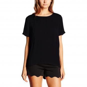 VILA CLOTHES Vimelli S/S NEW TOP-Noos, Camiseta sin Mangas para Mujer, Negro