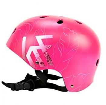 Casco Deportivo Adulto KRF Tropic Pink Multideporte Skate Patinaje Bicicleta Monopatín Mujer Multicolor Talla M (54-58CM)