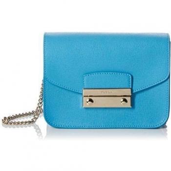 Furla Julia mini - Bolso de hombro para mujer, color azul
