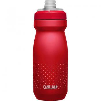 Camelbak Bidón Podium 620ml Rojo - Bidón de ciclismo, capacidad de 620 ml (21 oz), color rojo, diseño ergonómico, boquilla fácil de usar, material libre de BPA, sistema de cierre a