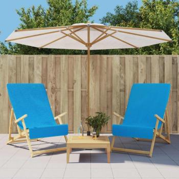 Toallas de playa 2 uds tela turquesa 400 g/m² 60x135 cm, Toalla, Toalla de Viaje, Toalla de Silla, Toalla de baño, Toalla de Piscina
