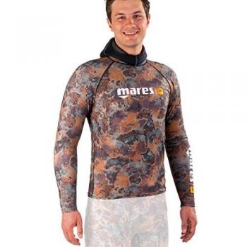 Mares Instinct Rash Guard - Camiseta para Hombre, Talla pequeña, Color marrón