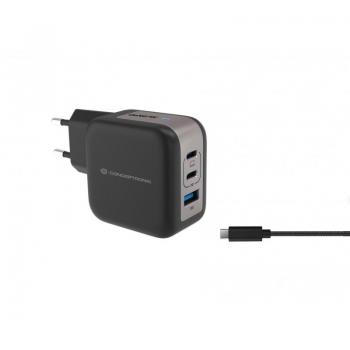 Cargador de dispositivo móvil Universal Conceptronic ALTHEA17B Negro Corriente alterna Carga rápida Interior