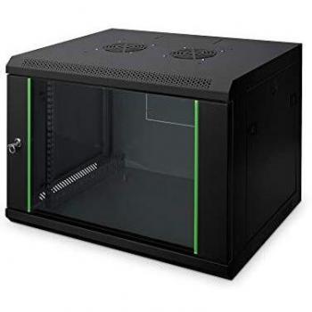 Armario Rack de Pared 19 7U Negro Dinámico con Espacio para Equipos de Red