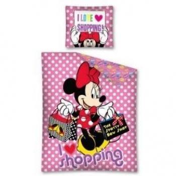 Juego de edredón reversible cama cubierta de 140 x 200 cm 100% algodón disney Minnie