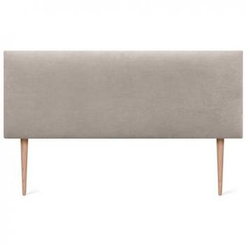 Cabecero Tapizado Aqualine Liso de Polipiel o Tela Beige con Patas (150x105cm) para Camas 150/160 cm