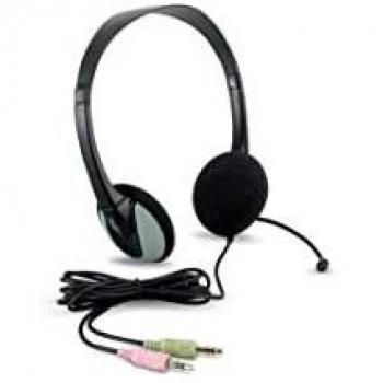 Auriculares Fujitsu S26391-F7139-L51 con Diadema y Micrófono para Llamadas y Música en Color Negro y Gris