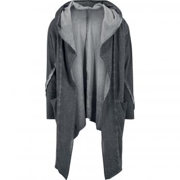 R.E.D. by EMP Cold Dye Hooded Cardigan Cardigan Gris Oscuro XXL