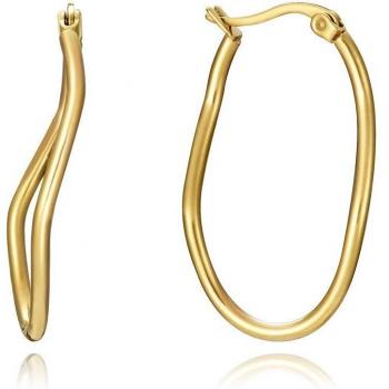 Pendientes Viceroy Fashion Chic 1380E01012 de Acero IP Dorado con Aro Torcido para Mujer