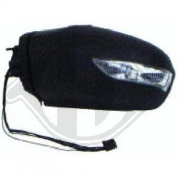 Espejo retrovisor DIEDERICHS 1681325 con diseño específico para vehículos, cristal convexo, ajuste manual y acabado en negro