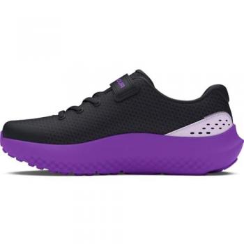 Zapatillas de Running Unisex para Niños Preescolares Under Armour Surge 4 AC - Negro/Lavish/Salt Purple