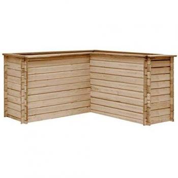 vidaXL Arriate Madera Maciza de Pino 150x150x80 cm Maceteros Jardín Plantas